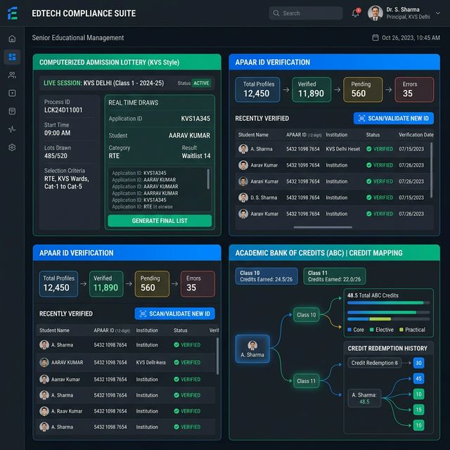 KVS Admission and APAAR ABC Dashboard 2026