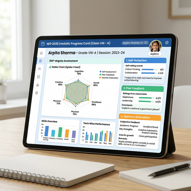 NEP 2020 Holistic Progress Card Mockup